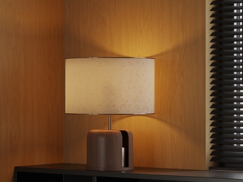  中古风台灯3d模型 