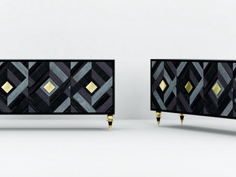  现代边柜模型3d模型 