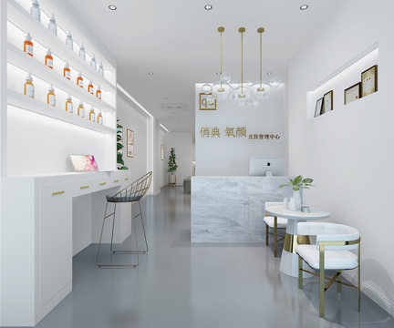 简约美容美甲店3d模型 