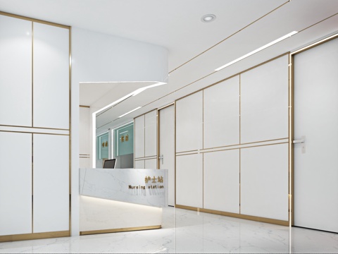  医疗美容护士站3d模型 