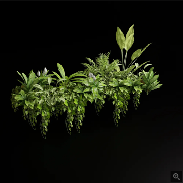  流行花草组合su模型 