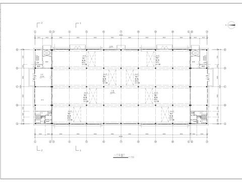  二层厂房设计方案图cad施工图 