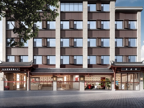  新中式酒馆3d模型 