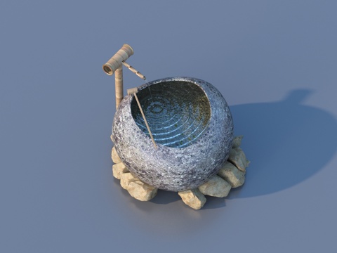  水景 水钵 庭院小品3d模型 