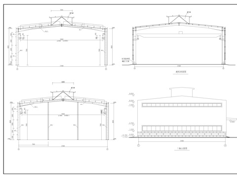  钢结构厂房图cad施工图 
