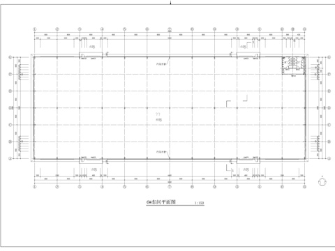  工业厂房车间cad施工图 