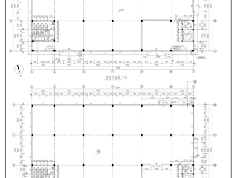  工业厂房建筑图纸cad施工图 