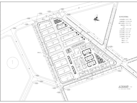  工业城规划图cad施工图 
