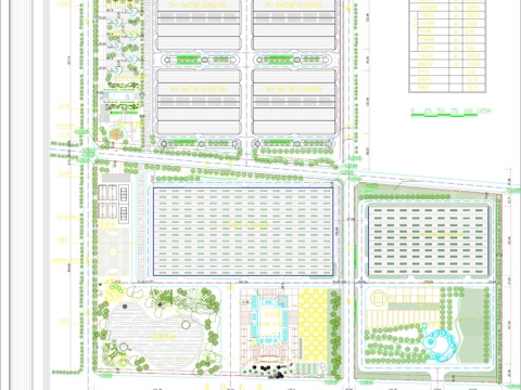  工业园总平面图cad施工图 
