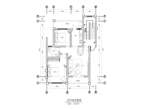  度假民宿施工图cad施工图 