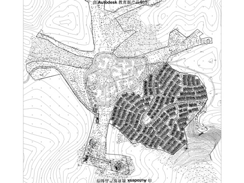  金山岭民宿总图平面图cad施工图 