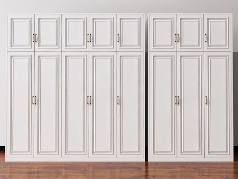  简欧欧式美式衣柜  装饰柜 衣柜装饰柜3d模型 