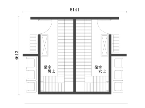  桑拿房平面 桑拿房布局图 桑拿室设计图 汗蒸房规划图 休闲桑cad施工图 