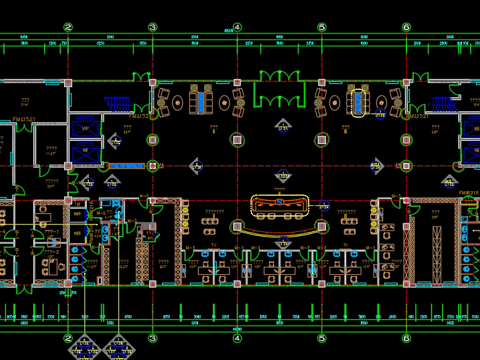 医院 体检中心平立面 大样图cad施工图