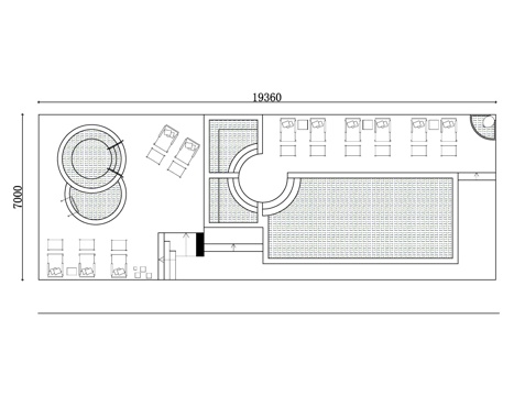  康复池平面 康复池布局图 康复泳池设计 治疗池平面设计图 康cad施工图 