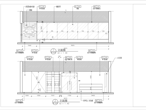 健身房立面cad施工图