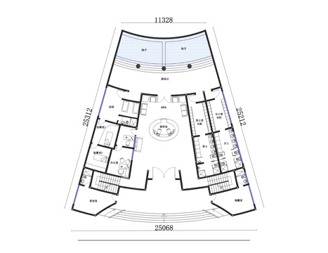  健康俱乐部平面 健身俱乐部布局图 俱乐部设计图 健康中心平面cad施工图 