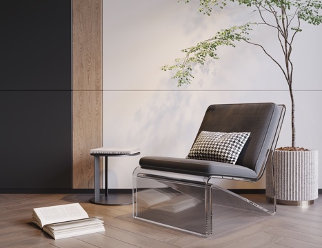  现代沙发椅 单人沙发su模型 