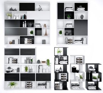  现代装饰柜组合3d模型 