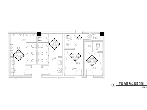 健身卫生间施工图cad施工图
