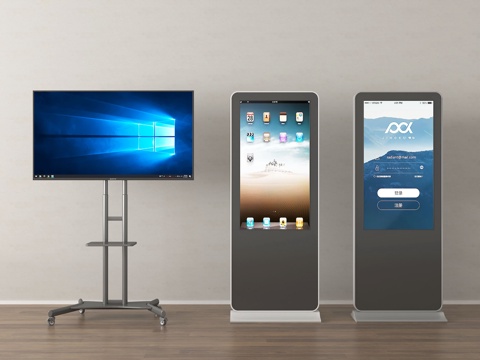  一体机 查询机 广告机 显示屏 移动终端机 自助服务机3d模型 