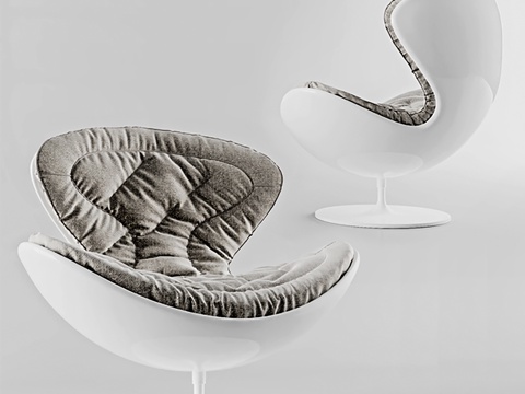  现代休闲椅 室内躺椅  书椅布椅su模型 