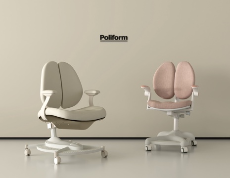  现代儿童椅 人体工学椅 学习椅 升降椅su模型 