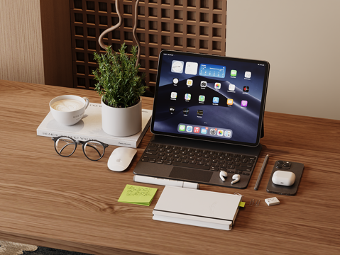  苹果电脑3d模型 