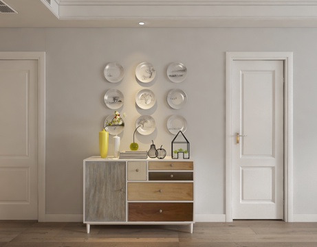  现代北欧装饰柜 餐边柜3d模型 