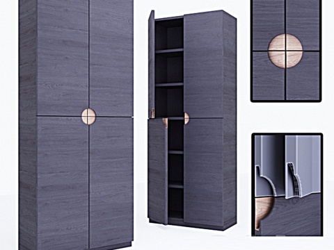  日式衣柜柜子大衣柜3d模型 