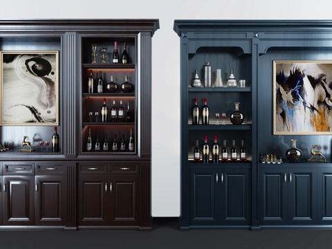  简欧现代 新中式北欧 橱柜3d模型 