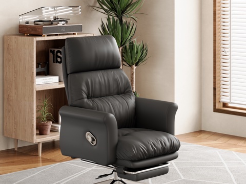  现代办公椅 老板椅 大班椅 转椅 真皮老板椅 趟椅3d模型 