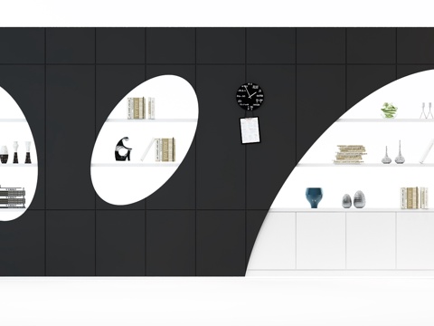  简欧装饰柜3d模型 