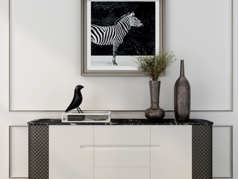  新古典现代装饰柜3d模型 