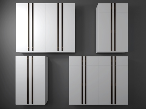  新中式衣柜 衣柜3d模型 