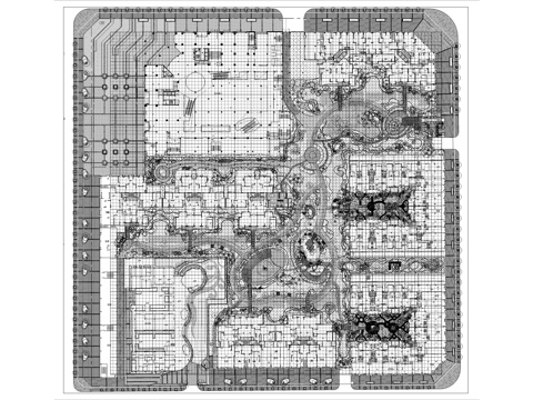 成都景观植物平面方案图cad施工图