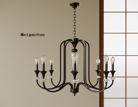 法式吊灯 卧室吊灯 客厅吊灯 餐厅吊灯su模型