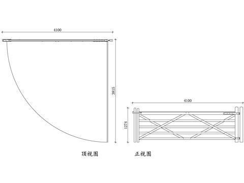 农场大门 农庄入口门 农场正门 田园大门 庄园大门 乡村入口cad施工图