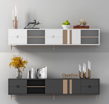  现代北欧时尚电视柜组合3d模型 