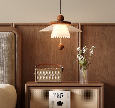 法式小吊灯 中古床头吊灯 艺术吊灯 餐厅吊灯 吧台吊灯su模型