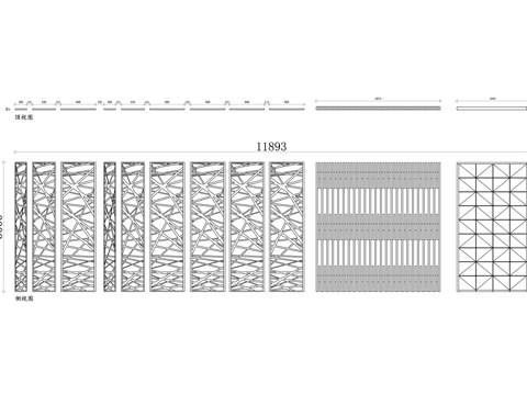 木质屏风隔断 木制隔断屏风 屏风式木隔断 木质装饰隔断 木艺cad施工图
