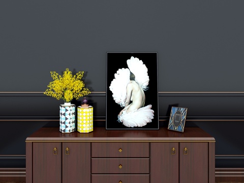  后现代轻奢电视柜3d模型 