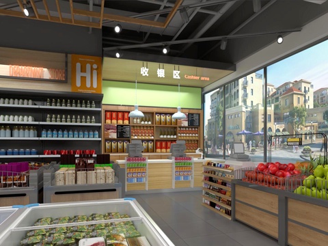  超市3d模型 