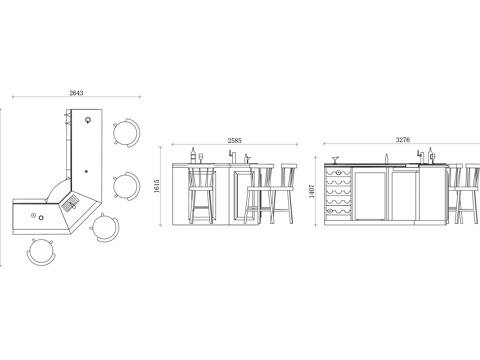 欧式酒吧台 欧式风格吧台 欧式高脚吧台 欧式复古吧台 欧式酒cad施工图