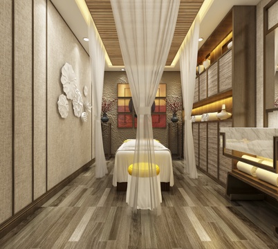  美容馆spa养生3d模型 