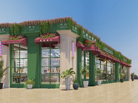  欧式古典美容美发店3d模型 