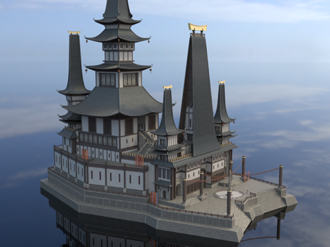  日式建筑 日式古建 日式城堡 日式宫殿 古建筑su模型 
