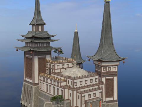  日式建筑 日式古建 日式城堡 日式宫殿 古建筑su模型 