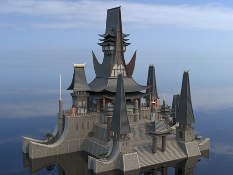  日式建筑 日式古建 日式城堡 日式宫殿 古建筑su模型 