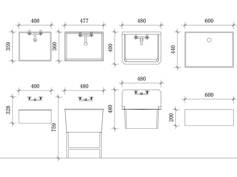 洗衣池 洗涤池 家用洗衣盆 大型洗涤槽 清洗池 实用洗衣池cad施工图